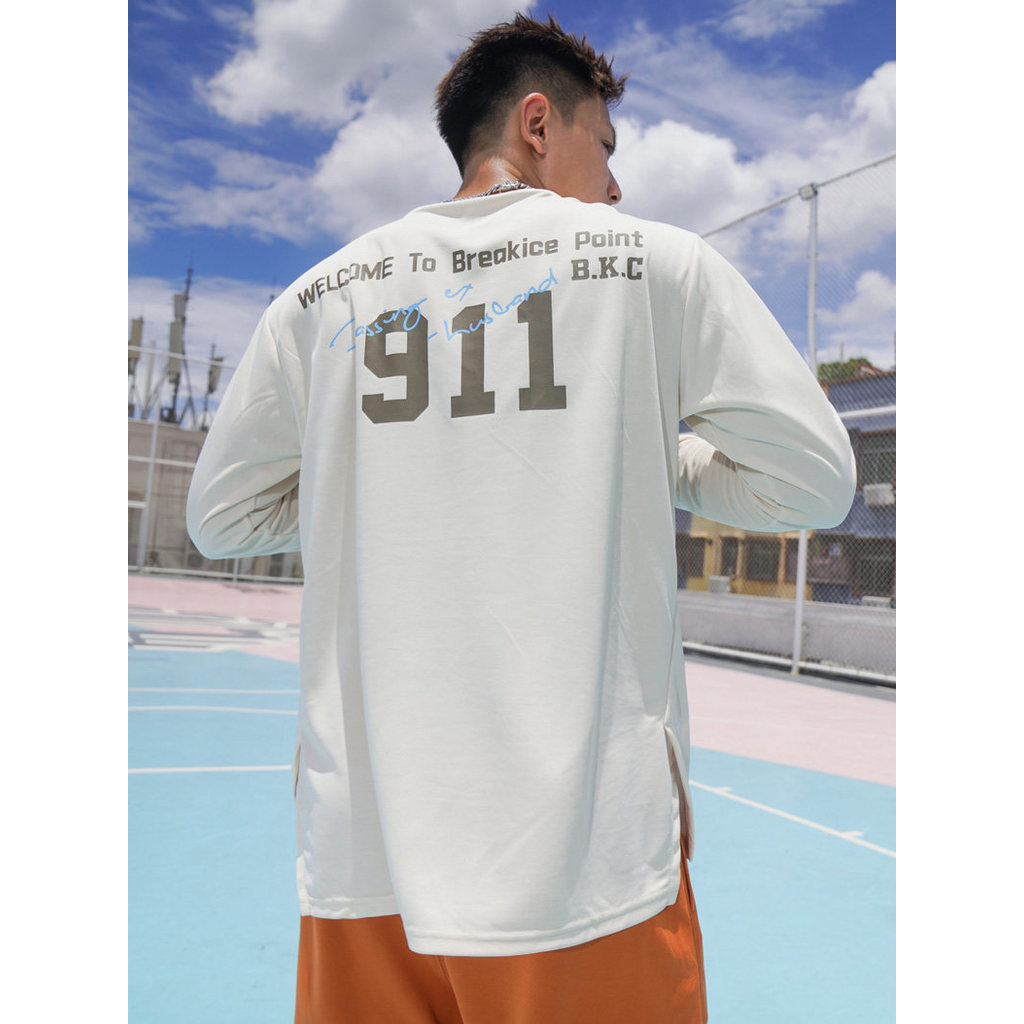 911 uniforme de tiro de manga comprida uniforme de treinamento de basquete americano absorvente de suor solto camisa de