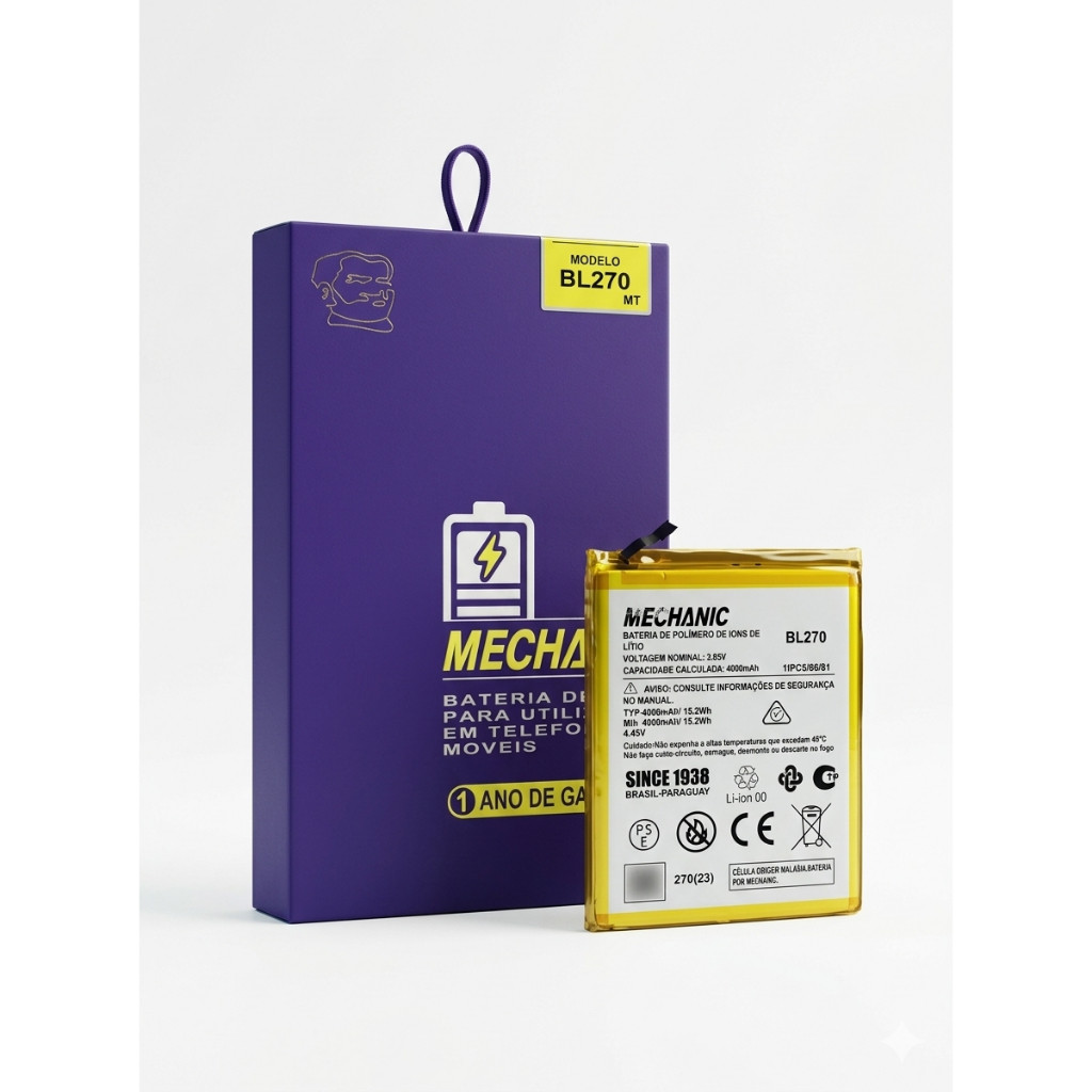 Bateria Mechanic BL270 Para Moto G6 Play e Moto E5 com 12 meses de garantia