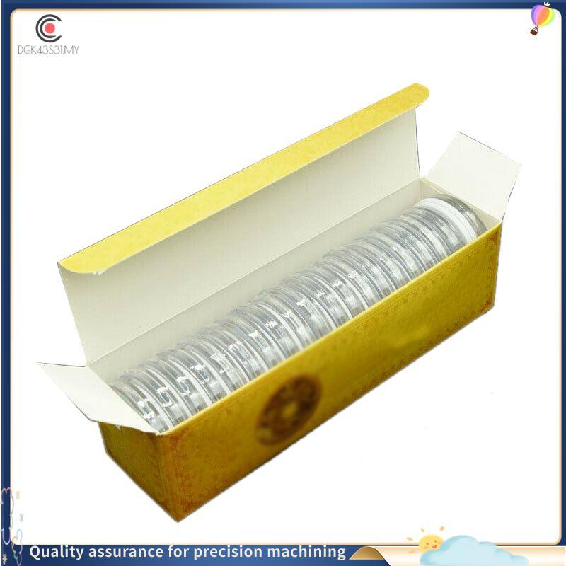 [hukou33] 20 Peças De Plástico Redondo Para Moedas , Cápsula Transparente , Suporte Coleção Australiana , Recipientes ,