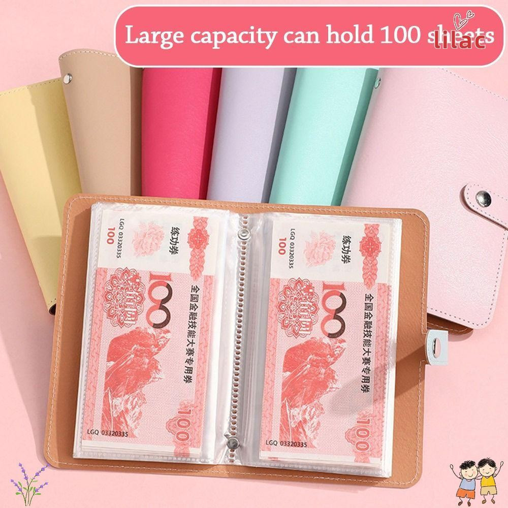 LILAC 100 Envelopes Desafio Para Economizar Dinheiro , Livro De Coleta De À Prova D'água PU