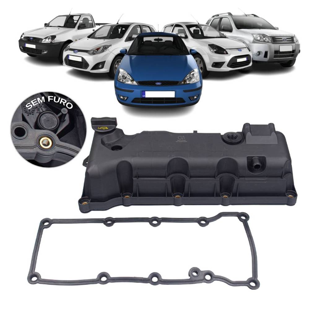 Tampa de válvula s/ Furo Ford Fiesta Zetec 02 A 10/ Ecosport 03 A 09/ Courier 04 A 13/ Focus 02 A 09/ KA 02 A 10
