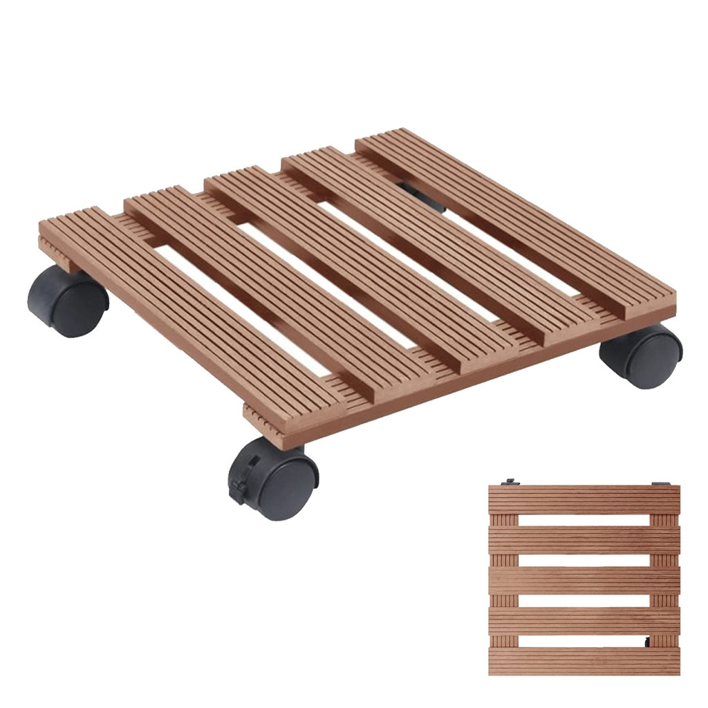 Suporte Vaso Planta Rodinhas Pallet Movel Deck Jardim Varandas Sacadas Resistente Versatil Decoracao