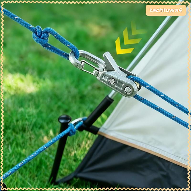 [Tachiuwa3] Tenda Corda Tensor Fivela Ajustável Rolo Paracord Apertador Para Viagens De Acampamento Caminhadas Amarração