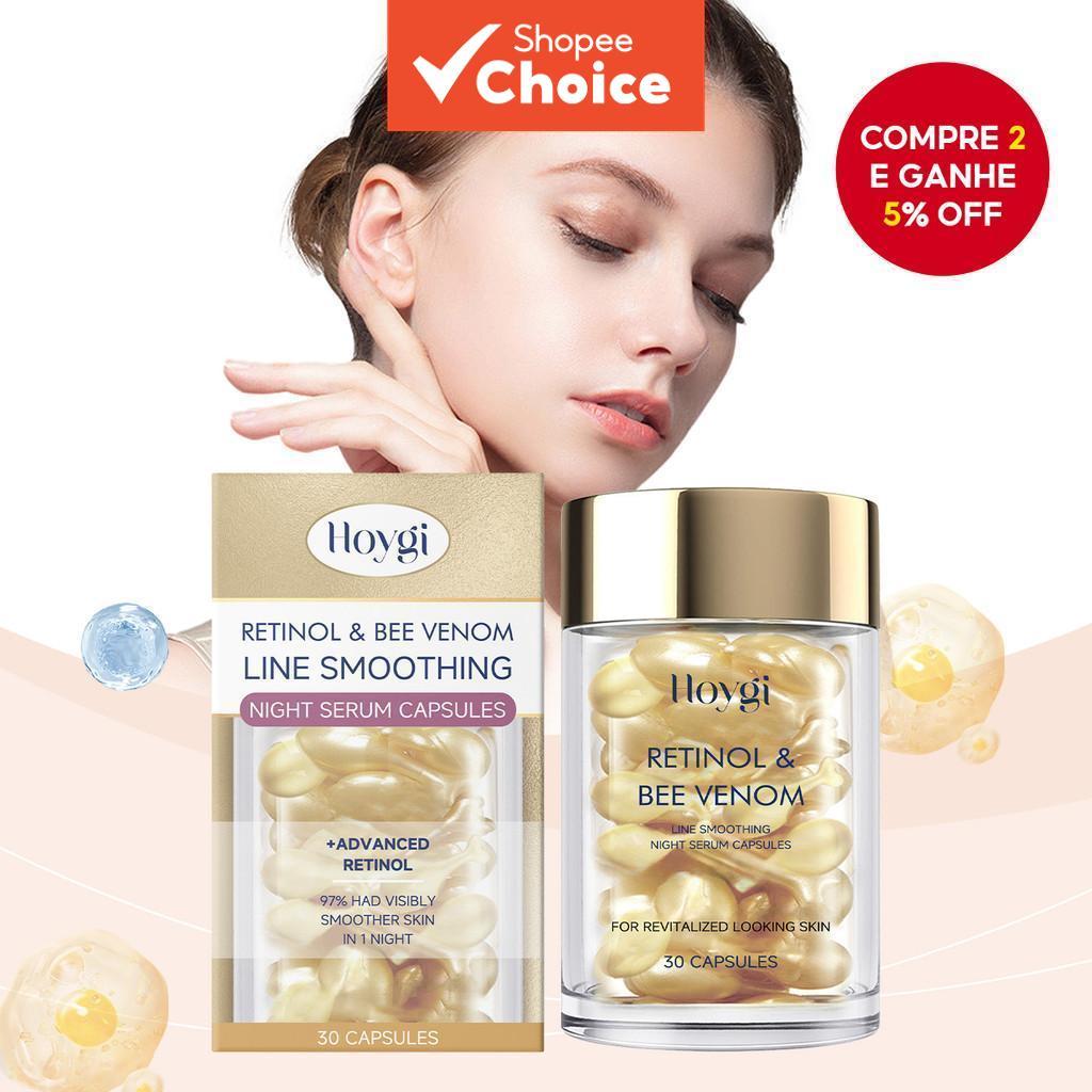Cápsulas Avançadas de Veneno de Abelha com Retinol para o Rosto, Efeito Lifting & Firmeza do Contorno Facial, com