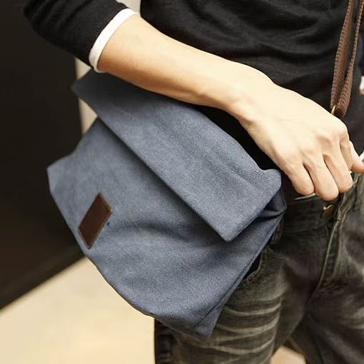 Novo saco de lona dos homens versão coreana moda bolsa ombro grande capacidade Crossbody mochila esportes lazer estudant