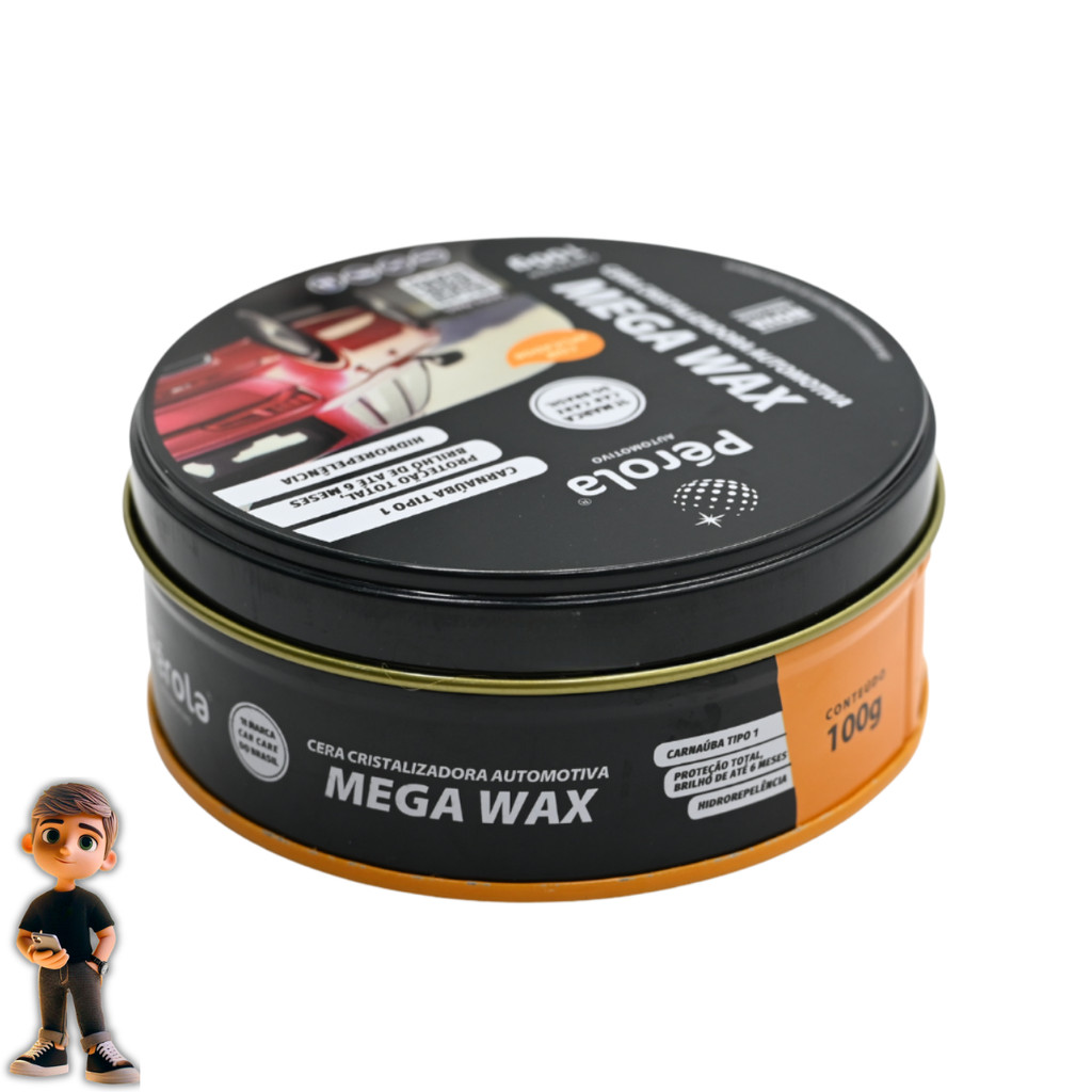 Cera Cristalizadora Mega Wax 100g Com Aplicador — imagem 2 de 2