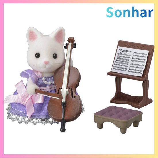 Sylvanian Families Town [Conjunto de Concerto de Música da Cidade - Violoncelo -] TS-04 [Direto Do Japão]
