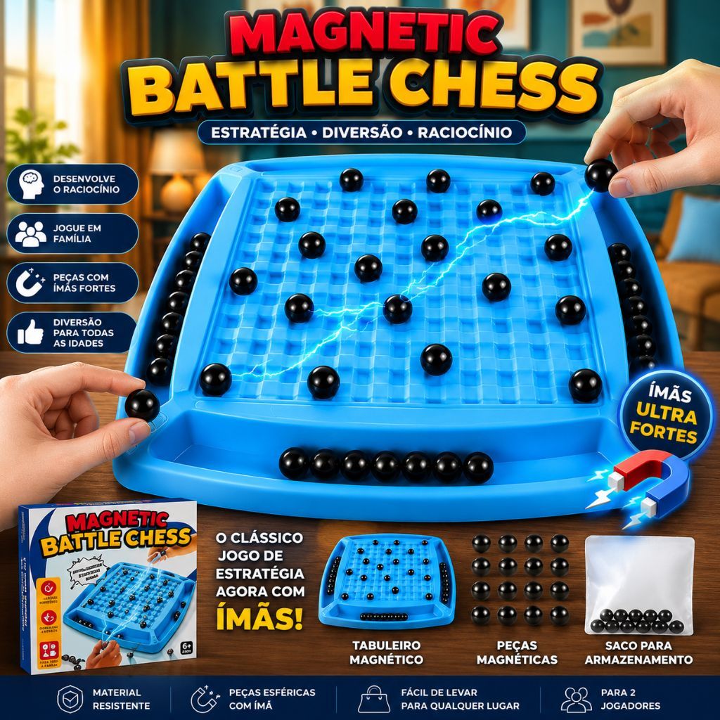 Jogo Magnético Estratégico Infantil Educativo Tabuleiro Inteligente Com Roleta E 20 Bolas Xadres