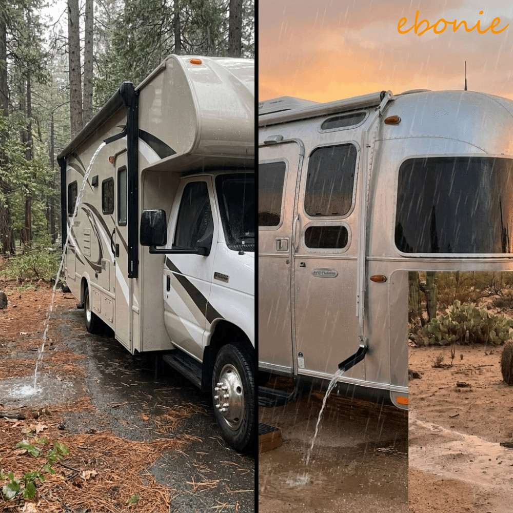 EBONIE 3pcs Extensão De Drenagem De Água Para Caravana , Material Sólido , Boa Resistência Às Intempéries , Calha De Chu