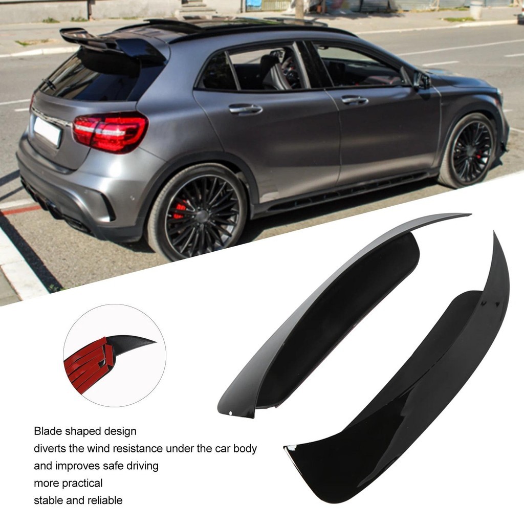 Novo 2 Pçs Preto Brilhante Amortecedor Traseiro Spoiler Aletas Substituição Para Mercedes GLA Classe X156 GLA200 260 GLA