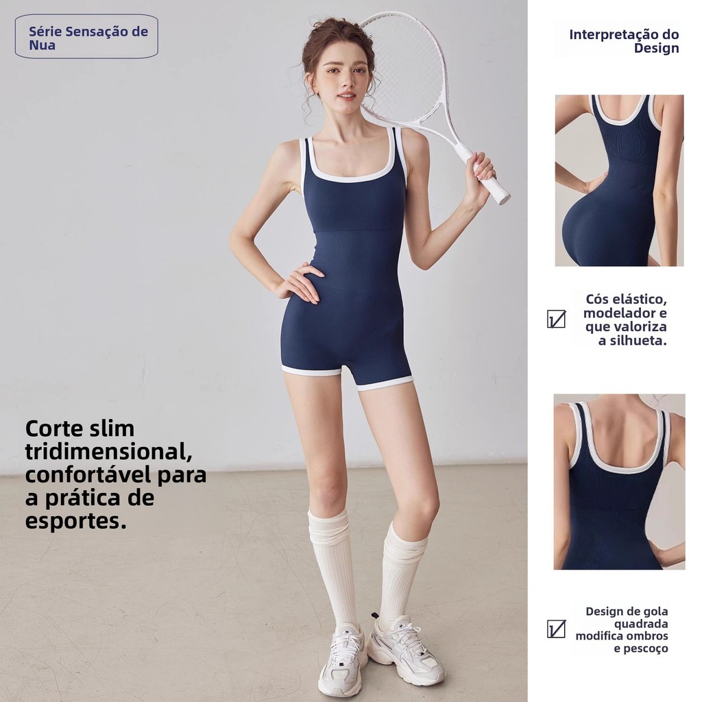 Terno esportivo feminino correndo treinamento tênis Badminton camisa com almofada no peito Yoga roupas de Fitness Shorts