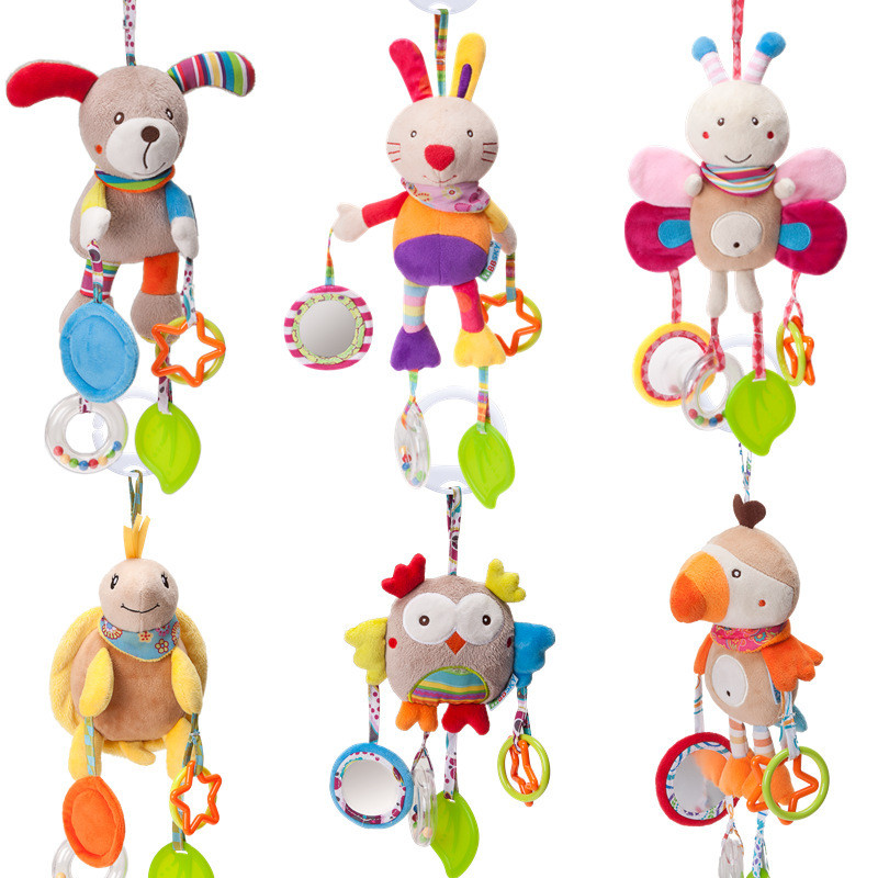 BBSKY Animal carro pendurado carrilhão de vento cama do bebê pendurado brinquedo bebê 0-1 anos de idade reconfortante bo