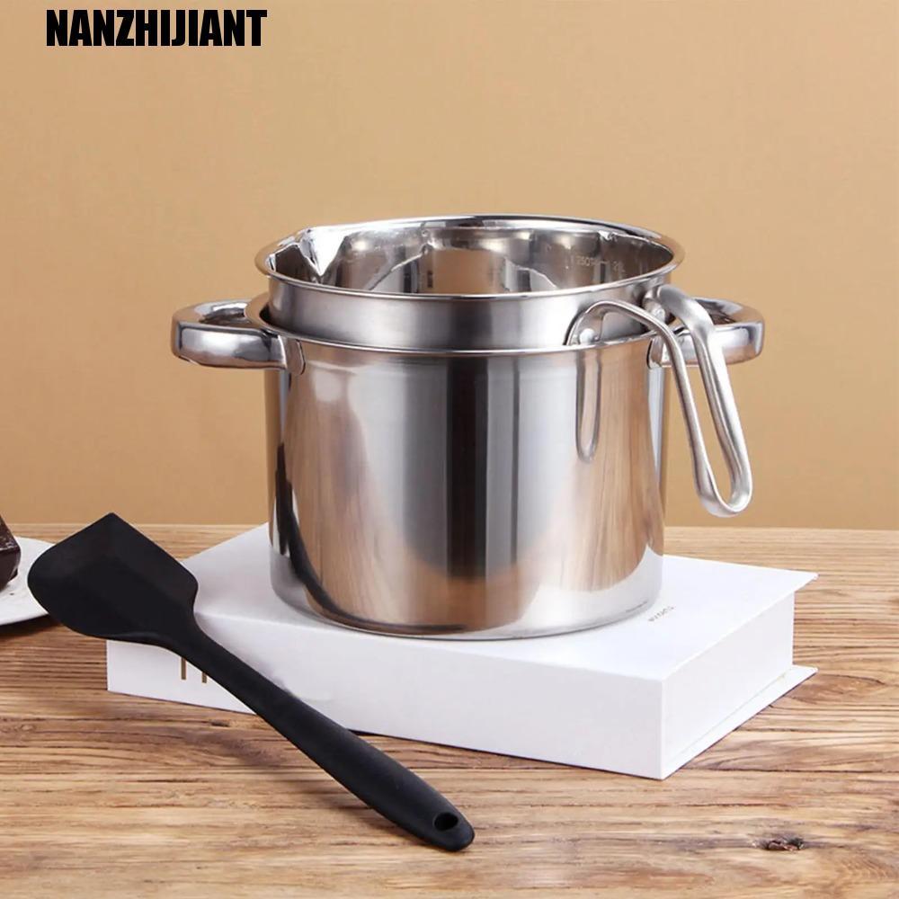 Conjunto De Pote De Derretimento De Chocolate NANZHIJIANT , Panela De Caldeira Dupla De Aço Inoxidável 304 Resistente Ao