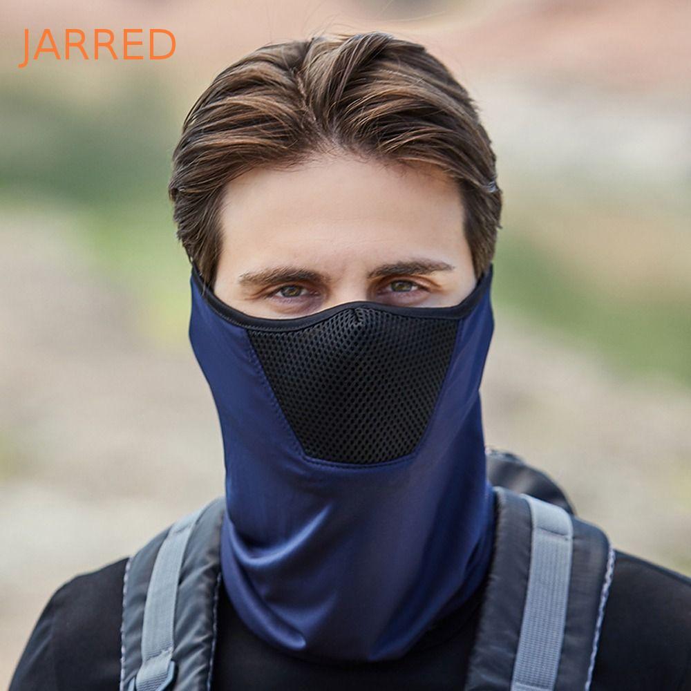 JARRED Verão Protetor Solar Máscara Malha Cor Sólida Com Pescoço Aba Rosto Gini Ao Ar Livre Facial Masculino Pesca