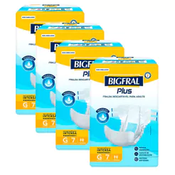 Kit 4 Fralda Bigfral Plus G 7 Unidades
