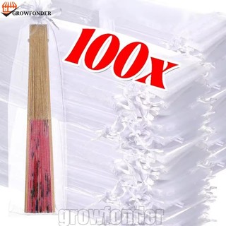 [Fasty] 100-20 Unidades De Saco De Cordão De Organza-Armazenamento De Pacote De Presente-Canetas De Leque De Mão Bolso D