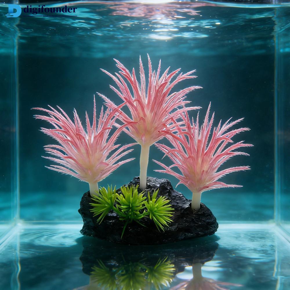 DIGIFOUNDER Simulado Suculenta Realista Planta Falsa Réptil Terrário Decoração Vegetação Artificial Para Vivarium Aquári