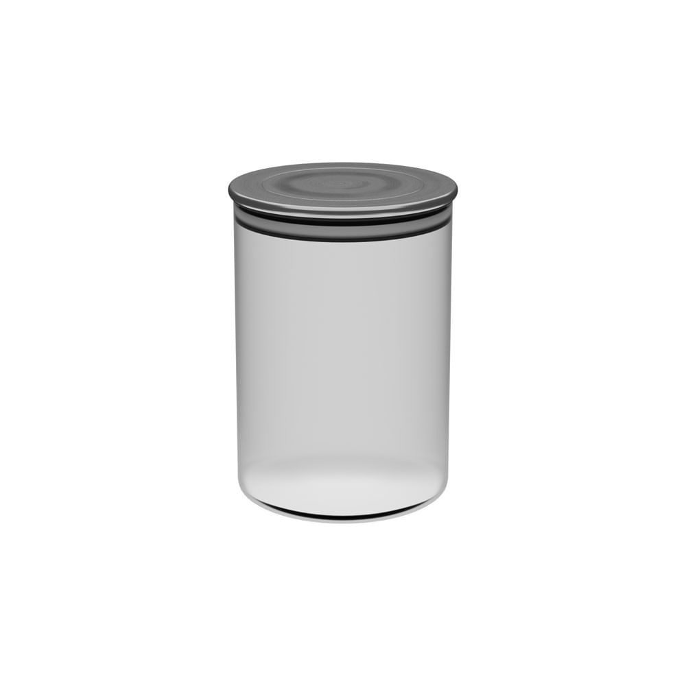 Pote para Mantimento Le em Vidro Borosilicato Hermético com Tampa Inox 1,4L