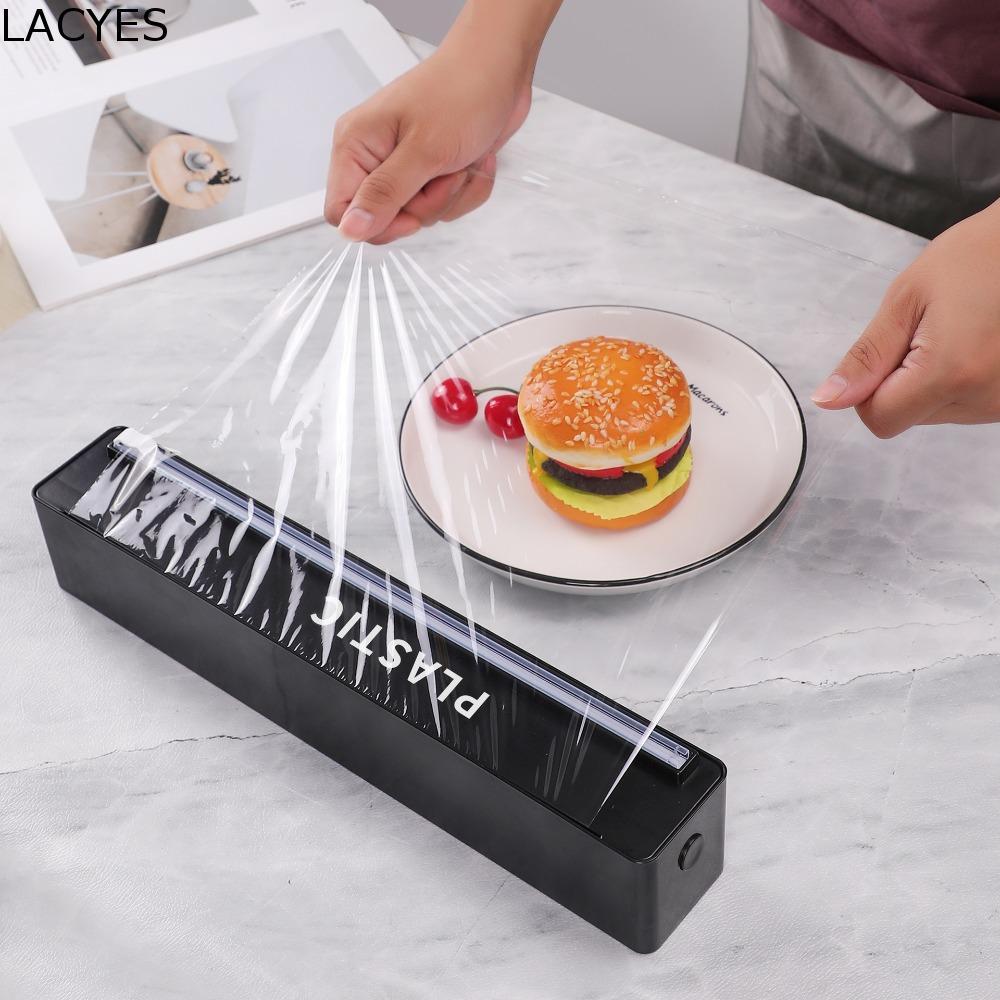 Dispensador De Filme Aderente Para Alimentos LACYES , Caixa De Corte Plástico Doméstico , Cortador Extensível Montado Na