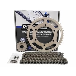 KIT RELAÇÃO TRANSMISSÃO RIFFEL PARA KAWASAKI VERSYS 300 2017 / 2024 COM RETENTOR