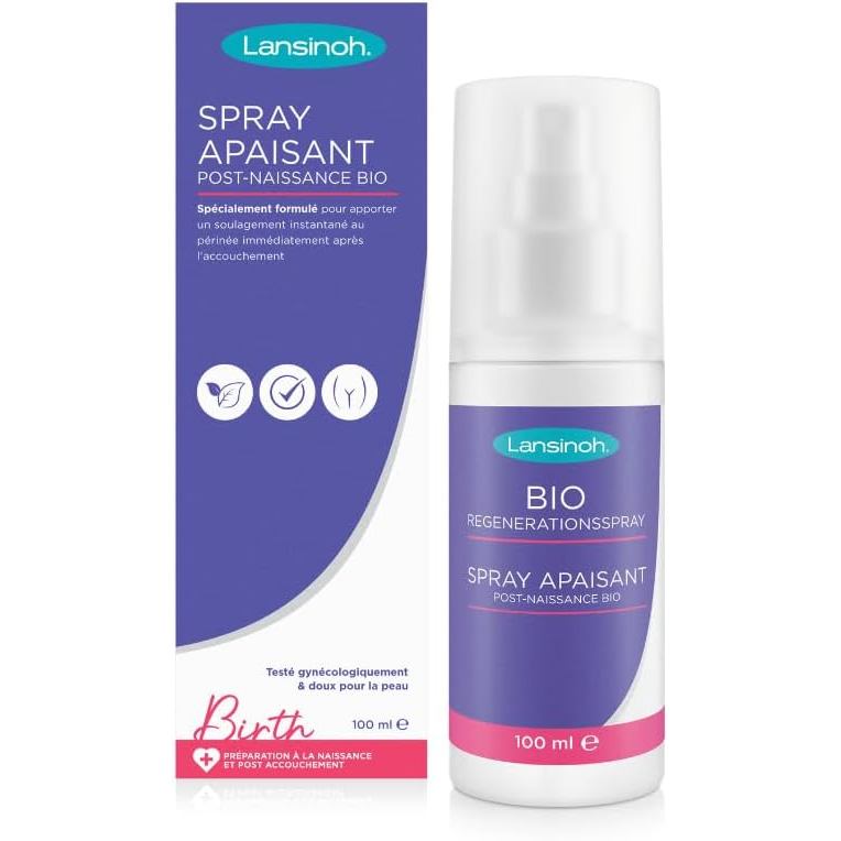 Spray Calmante Pós-parto Lansinoh 100ml - Spray Refrescante Pós-parto - Ingredientes Ativos Naturais, 5 Plantas Orgânica