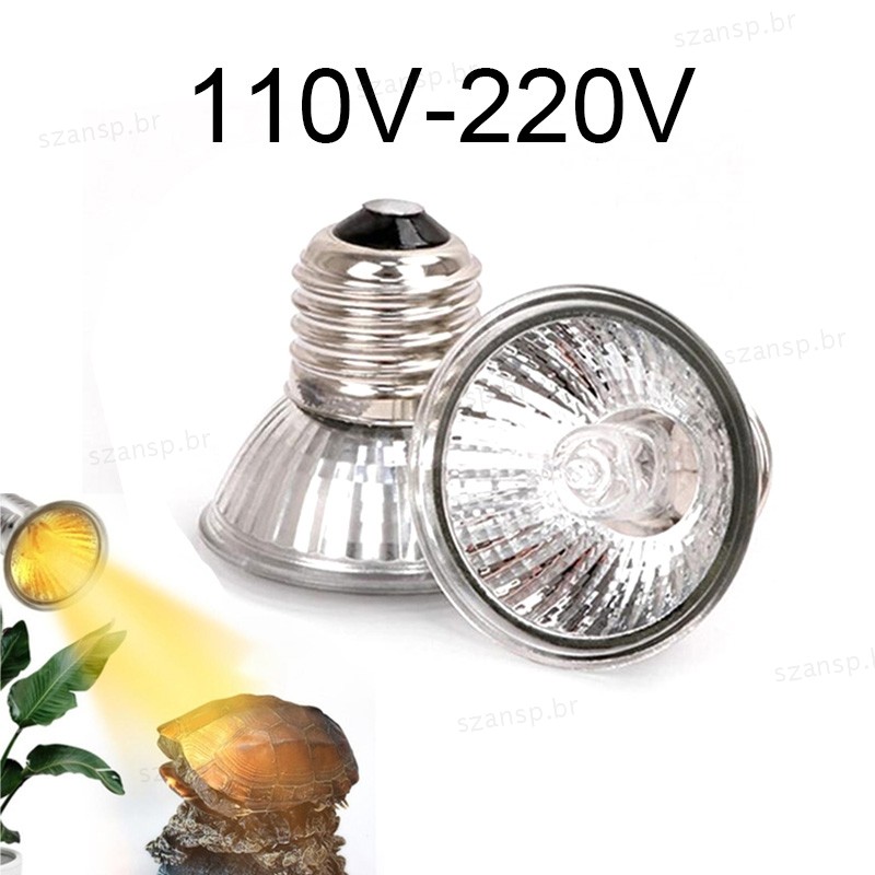 UVA Lâmpada De Calor 25W 50W 75W Pet Réptil Aquecimento Tartaruga Lagarto Aquecedor Para Animais De Estimação Basking Bi