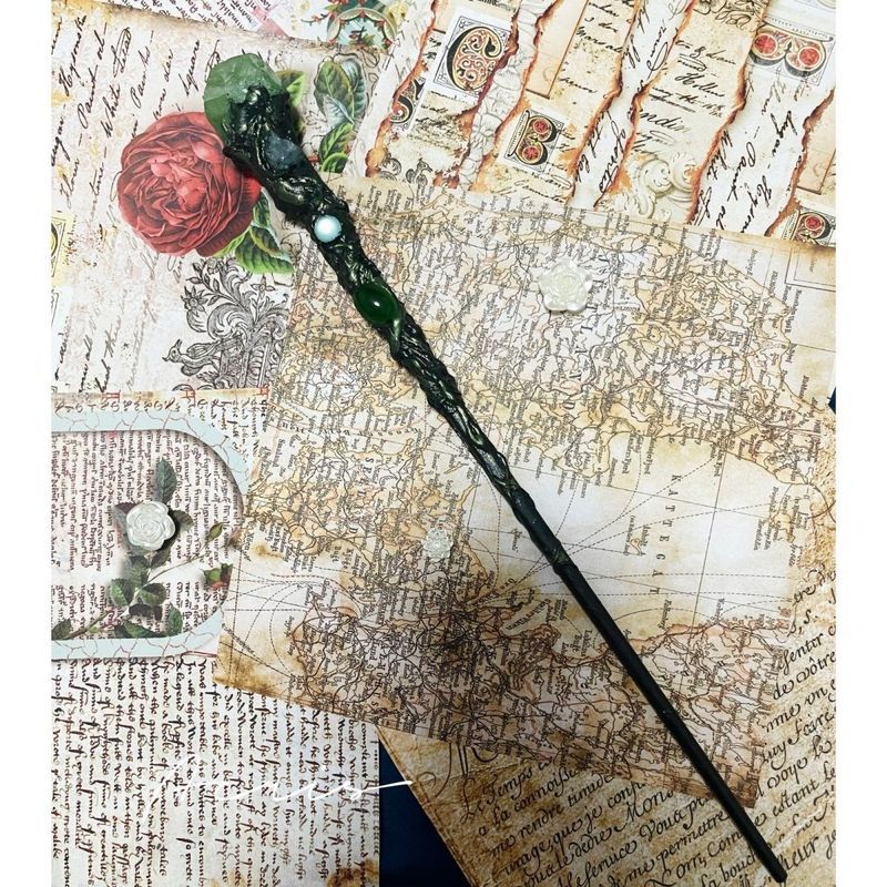 Guizhou Baiyao Hardware Co., Ltd. Varinha artesanal Original Harry Potter Sonserina Varinha Snakeland Adereços mágicos M