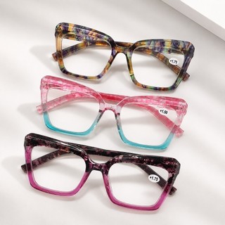 Óculos de Grau Para Perto de Leitura Armação gatinho colorido Feminino novo Quadrado  Estilo Fashionista Lindo com Grau