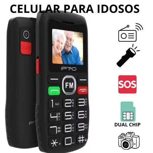 Celular LG 4G Dual Chip MP3 Rádio FM Lanterna Botão SOS para Idosos