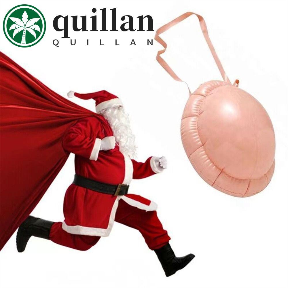 QUILLAN Barriga Falsa De Papai Noel , Vestido Cosplay De Natal , Inflável Grávida