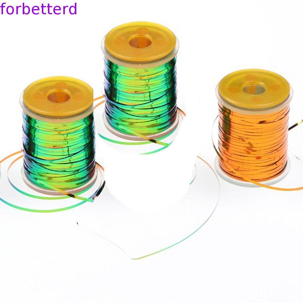 FORBETTERD Fly Tying Tinsel Dois Tons Flat Pavão Verde/Laranja Midges Ninfas Amarrando Materiais