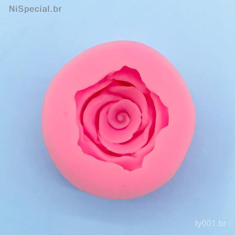 Molde de Silicone 3D em Forma de Rosa para Decoração de Bolos, Chocolate, Fondant e Sabonetes para Casamento