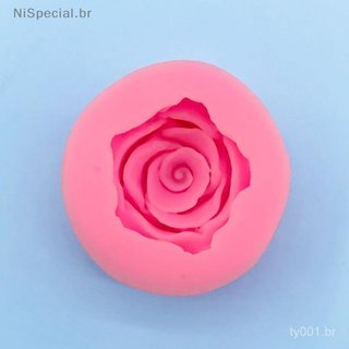 Molde de Silicone 3D em Forma de Rosa para Decoração de Bolos, Chocolate, Fondant e Sabonetes para Casamento