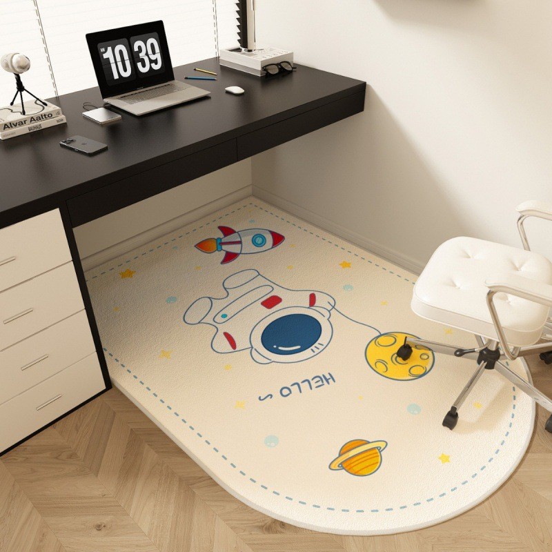 [Novo produto] Tapete de chão para cadeira de computador de desenho animado Mesa de estudo infantil Cadeira giratória Ta