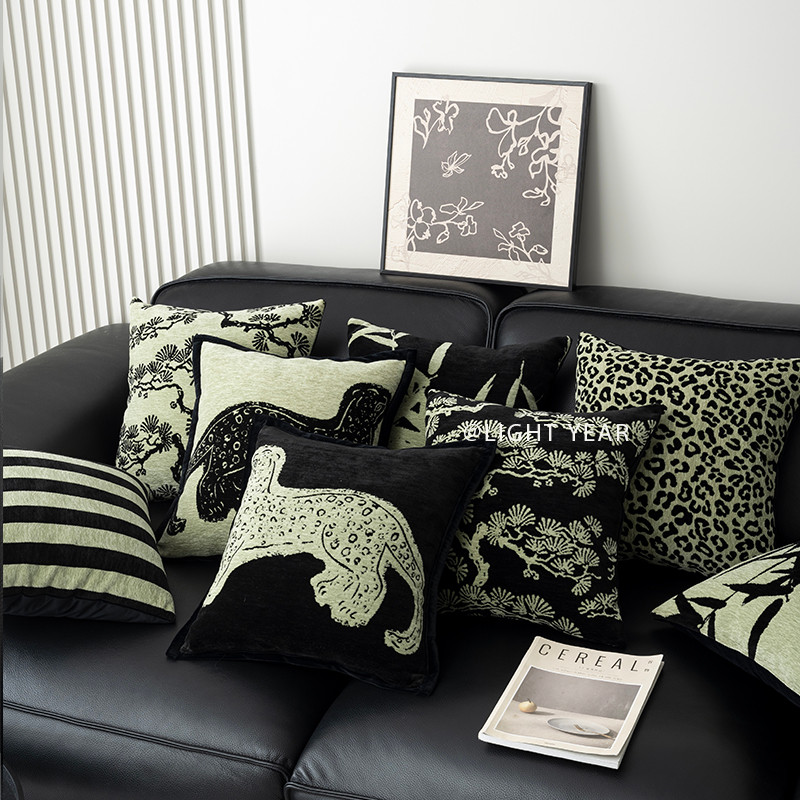 Estilo Medieval leopardo travesseiro sofá sala de estar High-End travesseiro Retro estilo dinheiro antigo almofada Villa