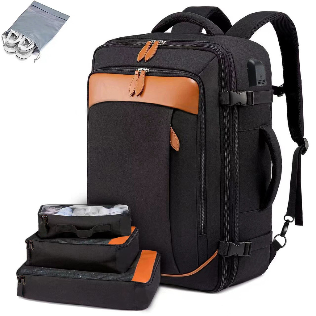 Mochila Executiva 4 em 1, Bolsa de Viagem Grande - Antifurto com Porta USB para Notebook