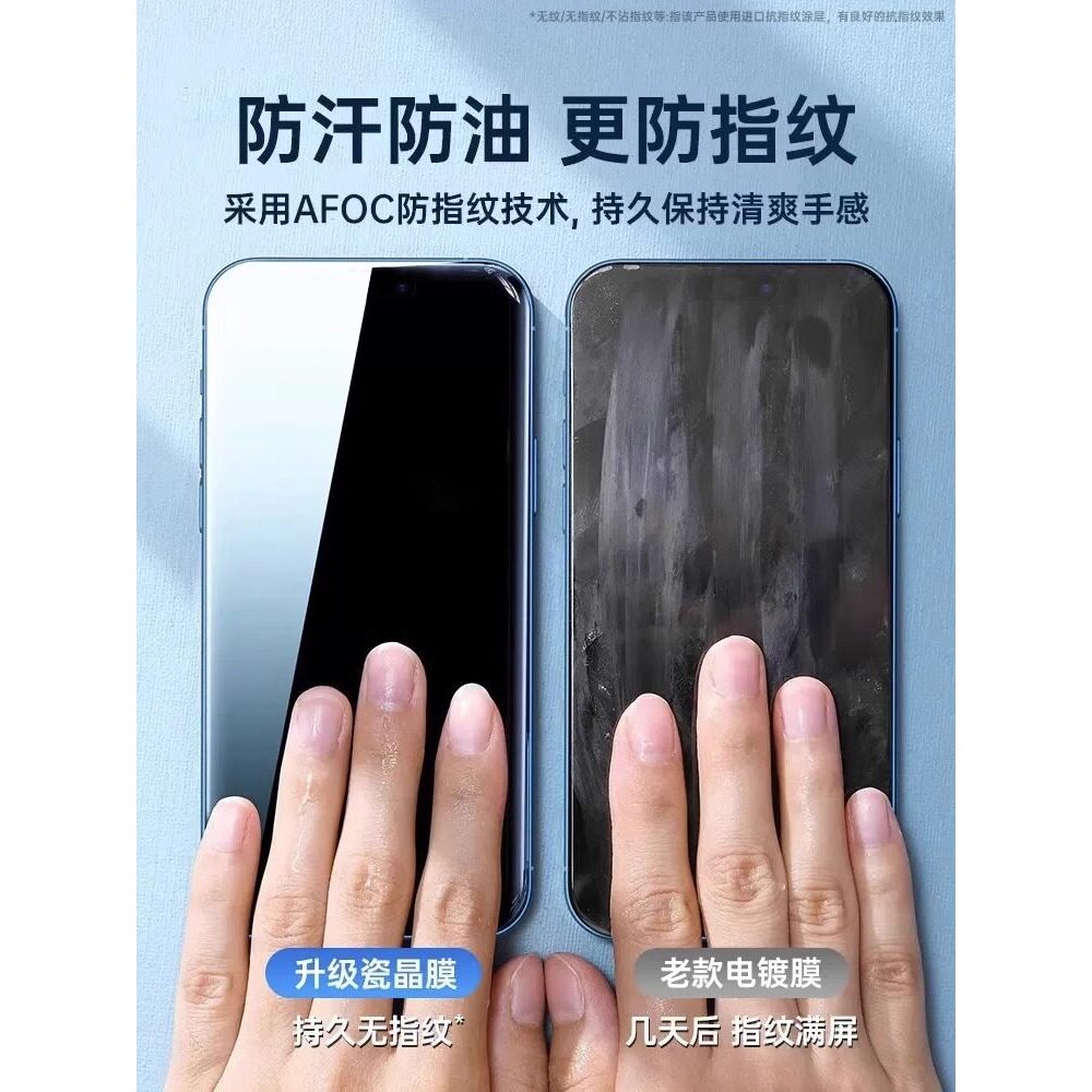 [Importado] Película temperada para Apple 13, iPhone 15 anti-queda e anti-explosão, 14 Plus HD tela cheia, protetor de t