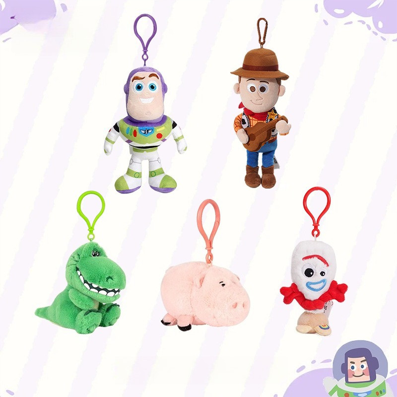 Toy Story Alien Buzz Lightyear Chaveiro De Pelúcia Fofo Pingente Amadeirado Bolsa De Boneca De Desenho Animado Acessório