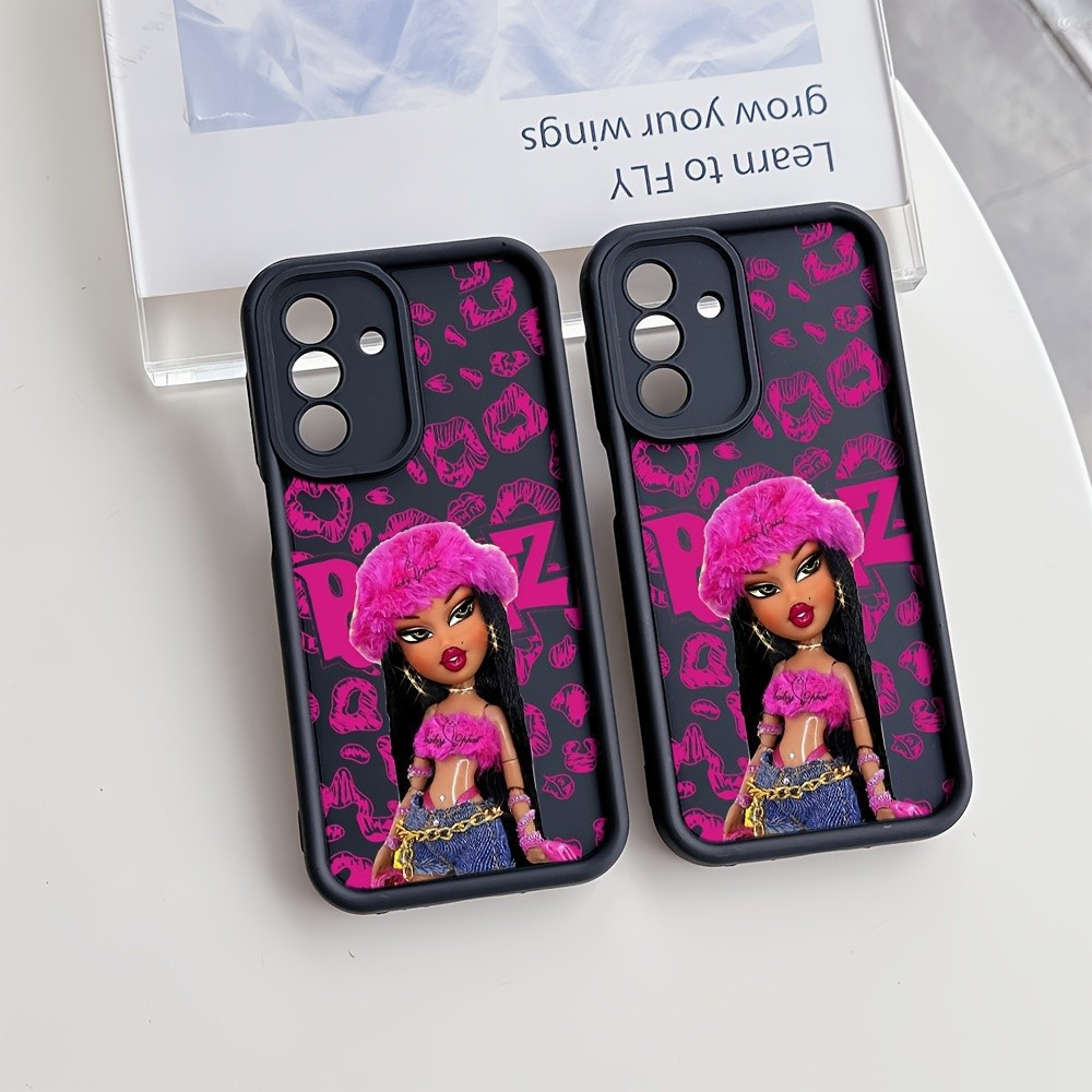 Capa de celular criativa com design moderno e fofo de boneca Bratz, compatível com Samsung Galaxy A26, A36, A5.