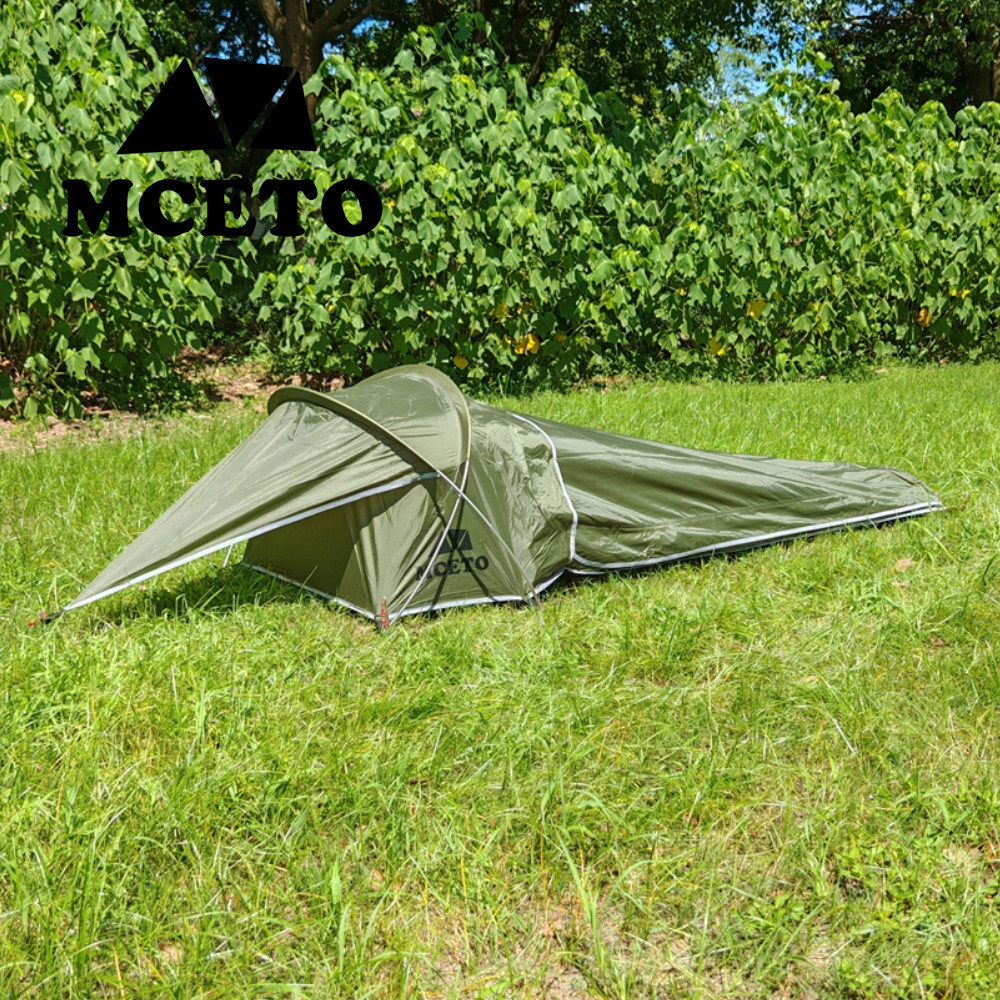MCETO patenteado nuvem escondida ao ar livre ultraleve montanhismo acampamento único saco de dormir barraca de camada ún
