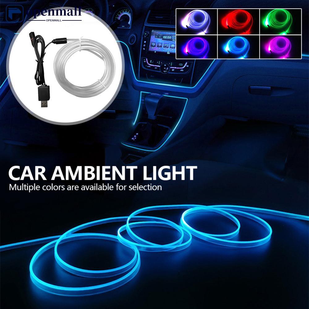 OMALL 1/2/3/4/5 Metros Carro Multi-Cor Fibra Óptica Luz Ambiente Do RGB Tira LED Para Painel Decoração Interior Humor G1
