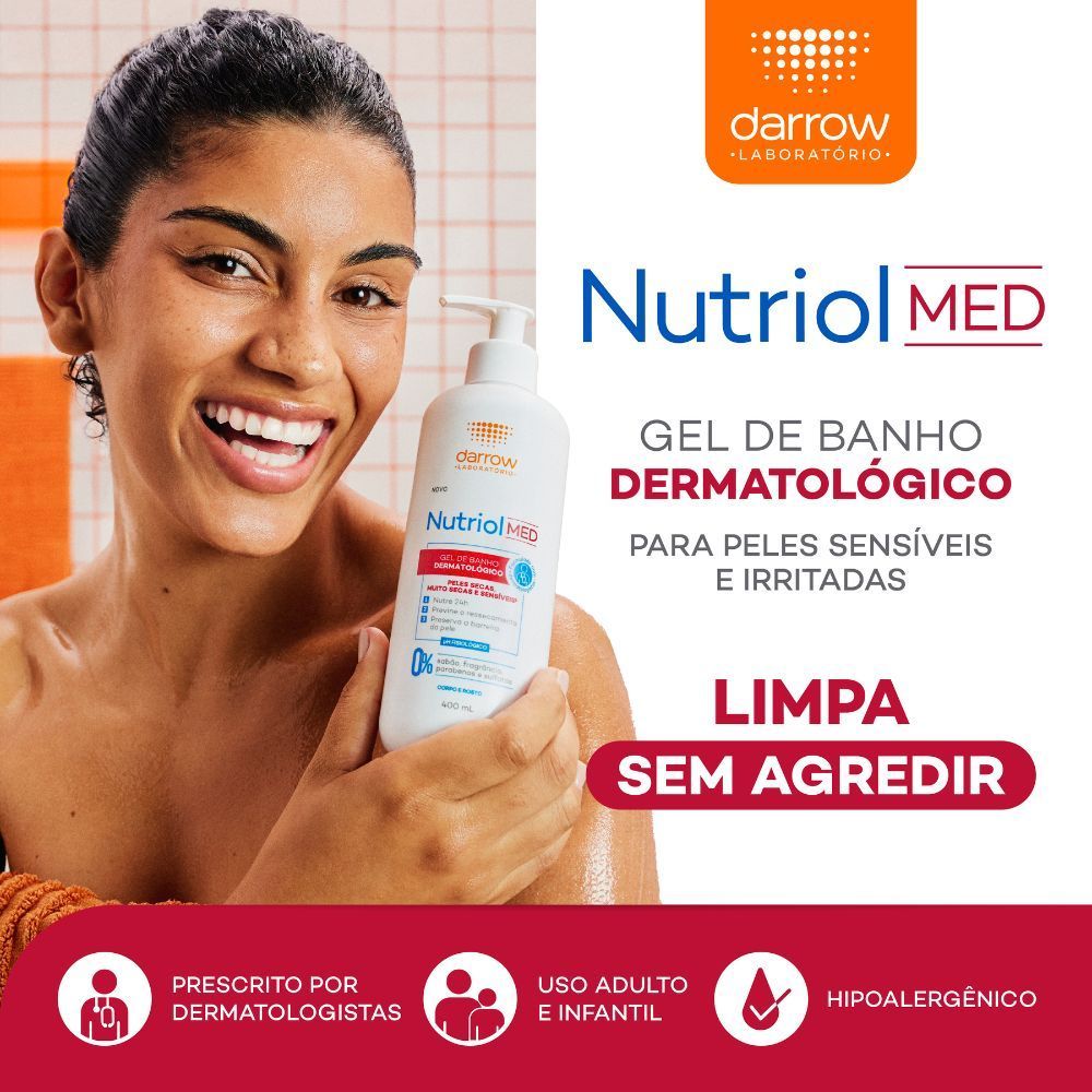 Nutriol Med Darrow Gel de Banho Peles Secas, Muito Secas e Sensíveis 400ml