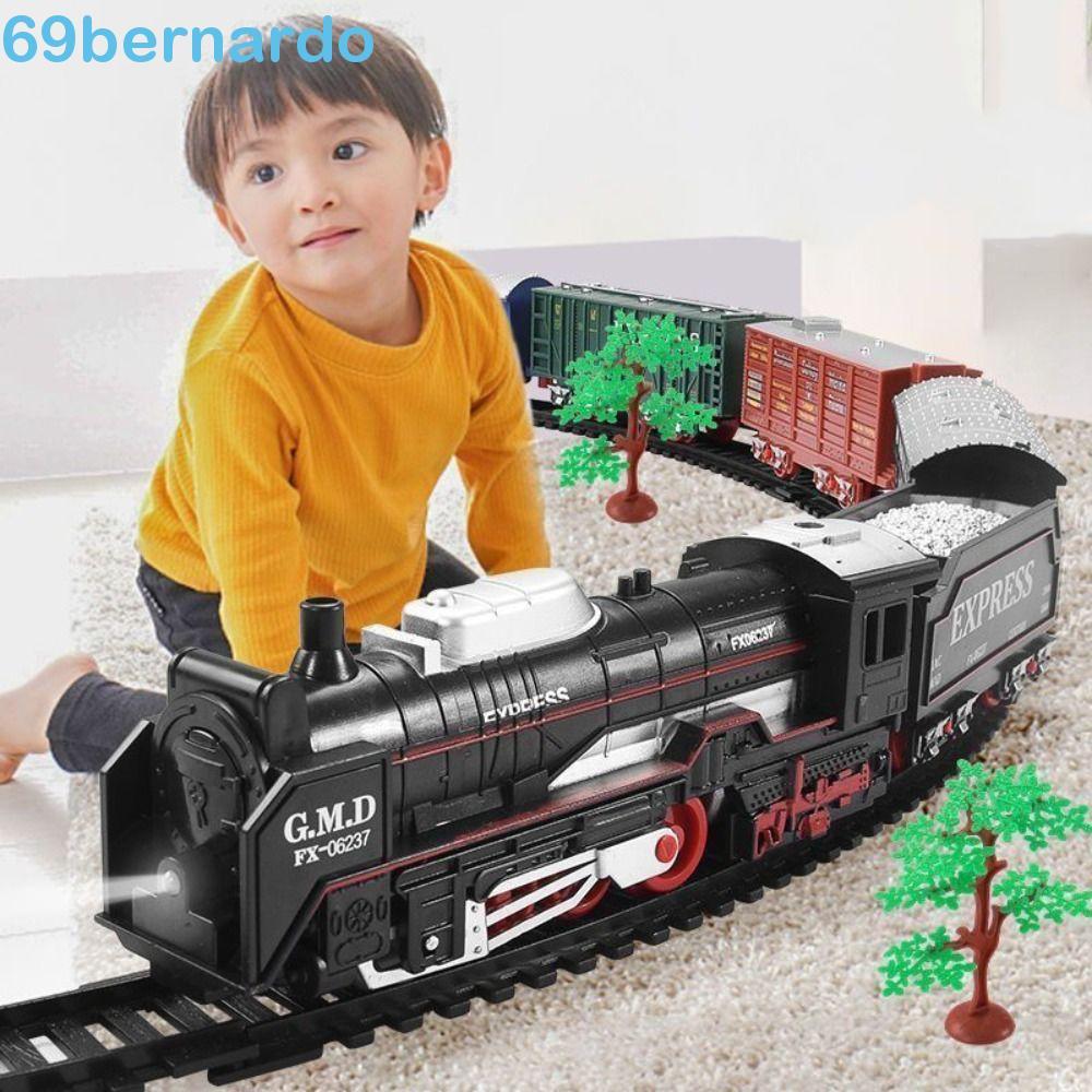 Conjunto Elétrico De Trilhos De Trem De Natal BERNARDO , De Locomotiva , Brinquedo Carga Ferroviária , Clássico