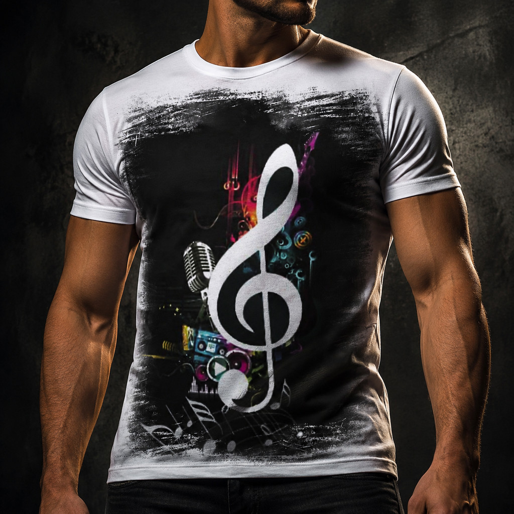 Camiseta Áudio Musica Eletro Som Nota Musical 4 - Dicelli