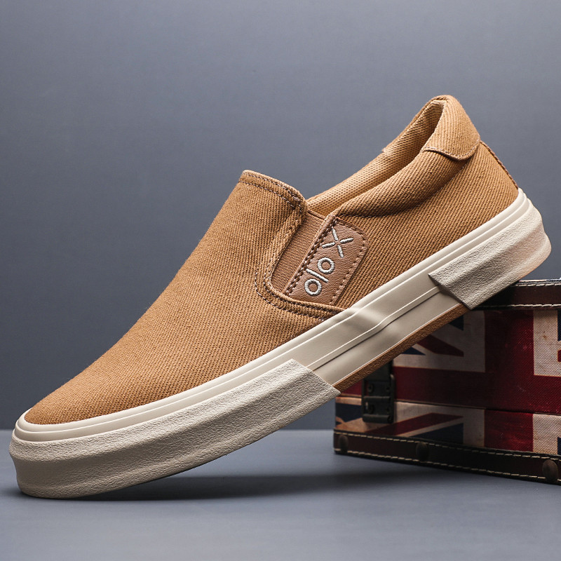Sapatos masculinos 2026 novo estilo versão coreana na moda sapatos de lona masculinos de cano baixo respirável sapatos c
