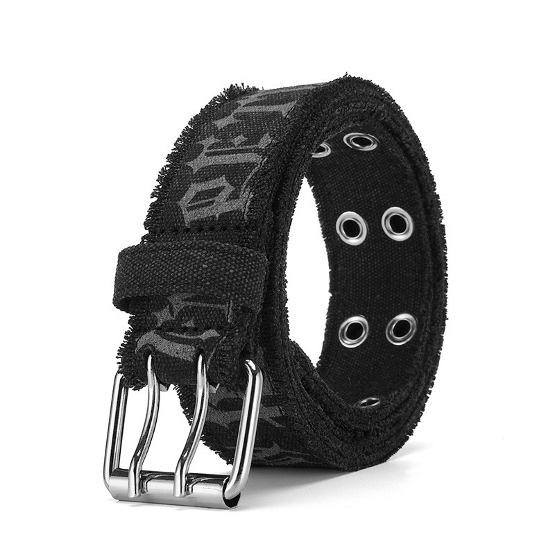 Novo dopamina Punk Jeans cinto masculino pino fivela cinto macacão All-Match juventude cinto lona estudantes