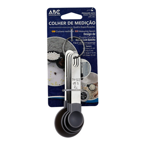Jogo de Colheres Medidora Dosadora 4 Peças Aço Inox · foto 2