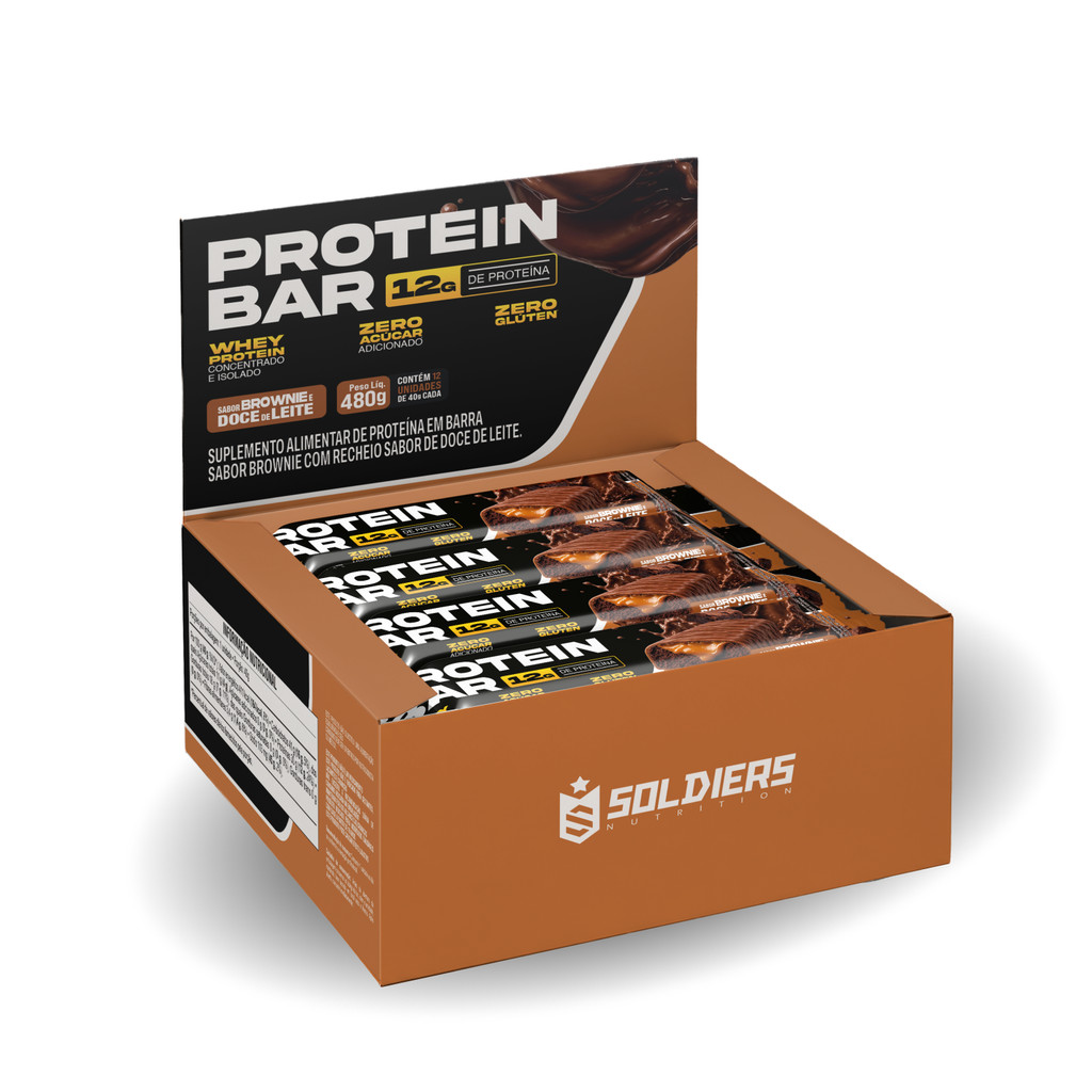 Barra De Proteína 40g Caixa C/ 12 Un - Soldiers Nutrition