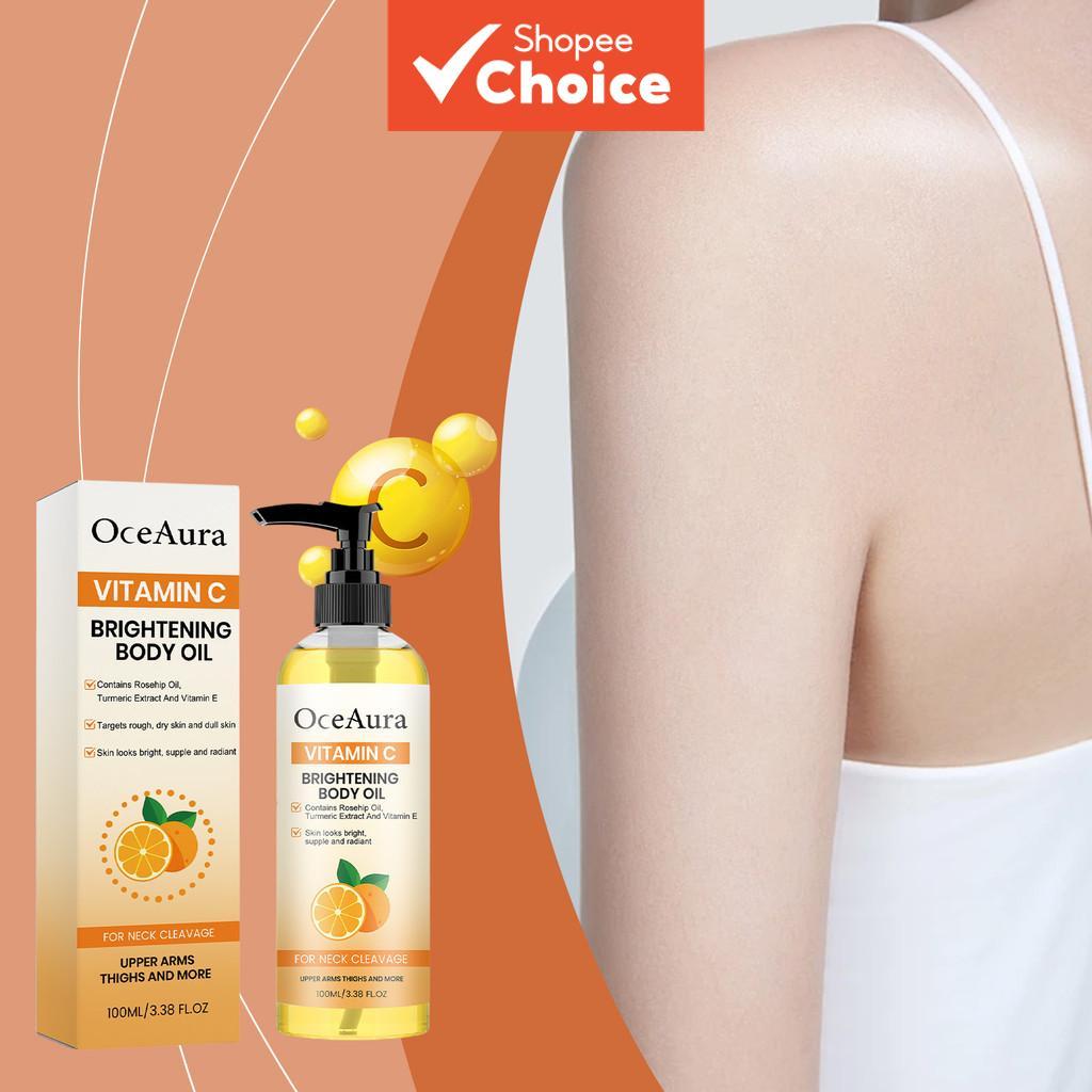Óleo Corporal Hidratante com Vitamina C e E com Óleo de Rosa Mosqueta e Extrato de Curcuma - Hidratação Suave para