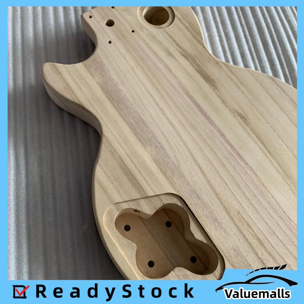 Valuemalls-br Corpo de guitarra elétrica inacabado, barril em branco de madeira de bordo para guitarras estilo LP,